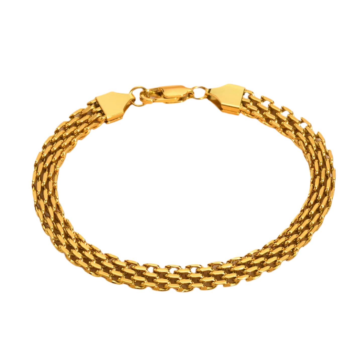 Geflochtenes Kettenarmband, gold